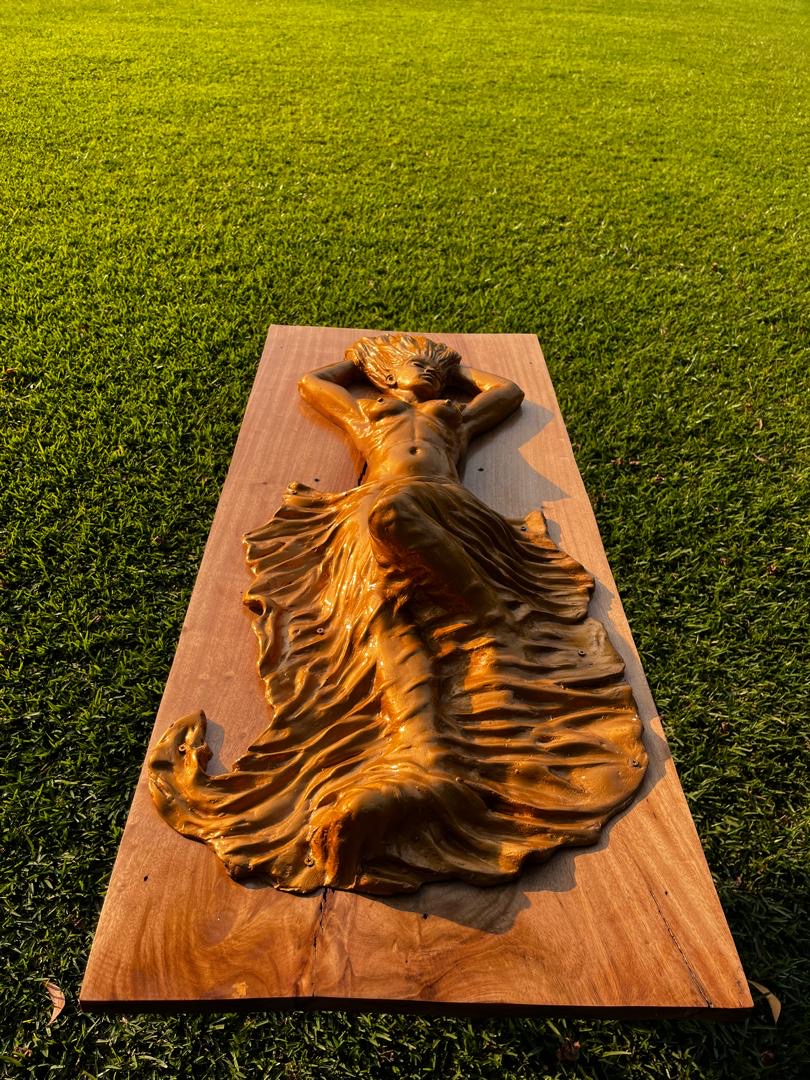 The Veil of Silence — sculpture by Ben mbuyulu, Démocratic république of congo