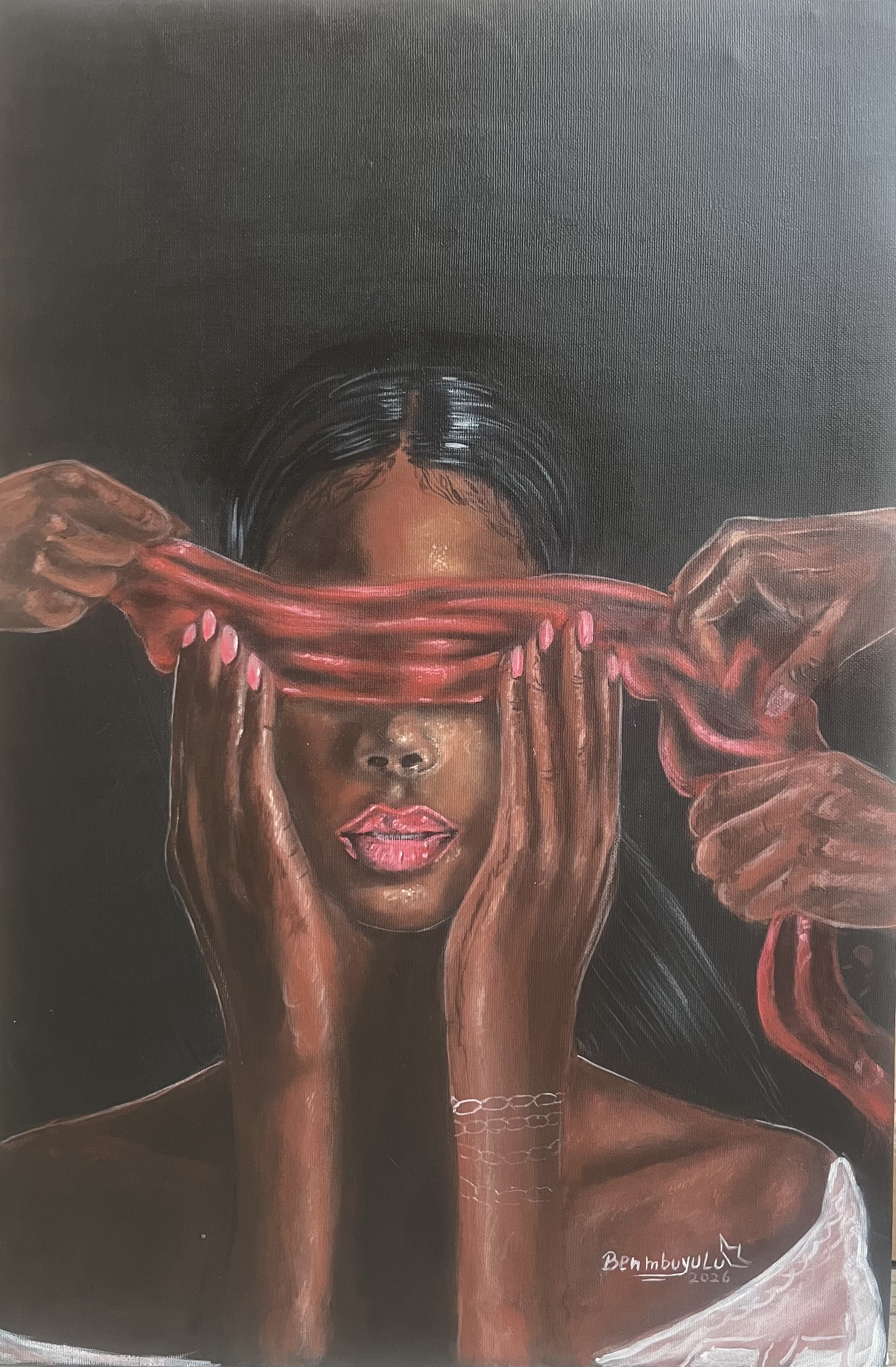 Private Gaze”. — painting — by Ben mbuyulu