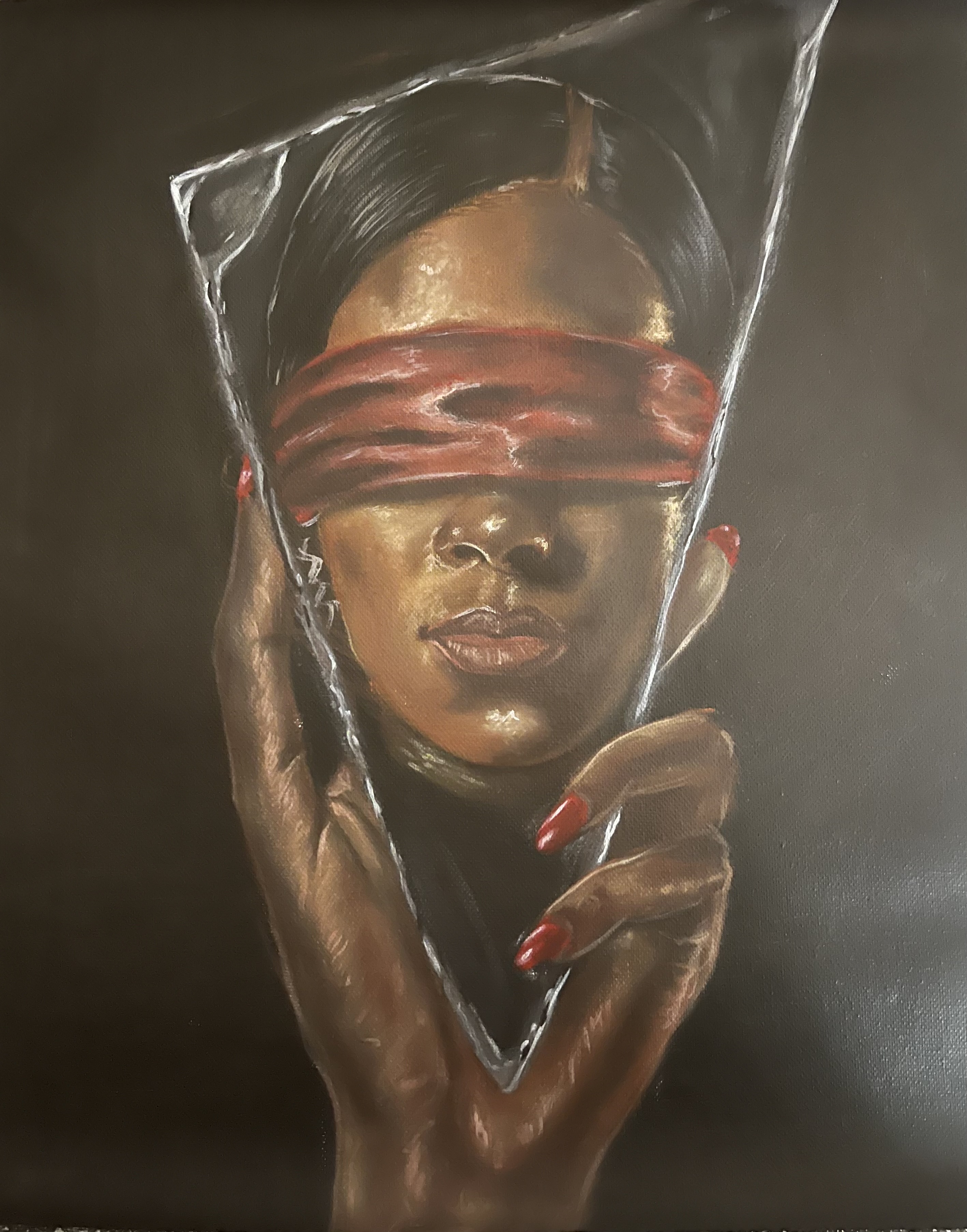 Looking Without Seeing”. — painting by Ben mbuyulu, Démocratic république of congo