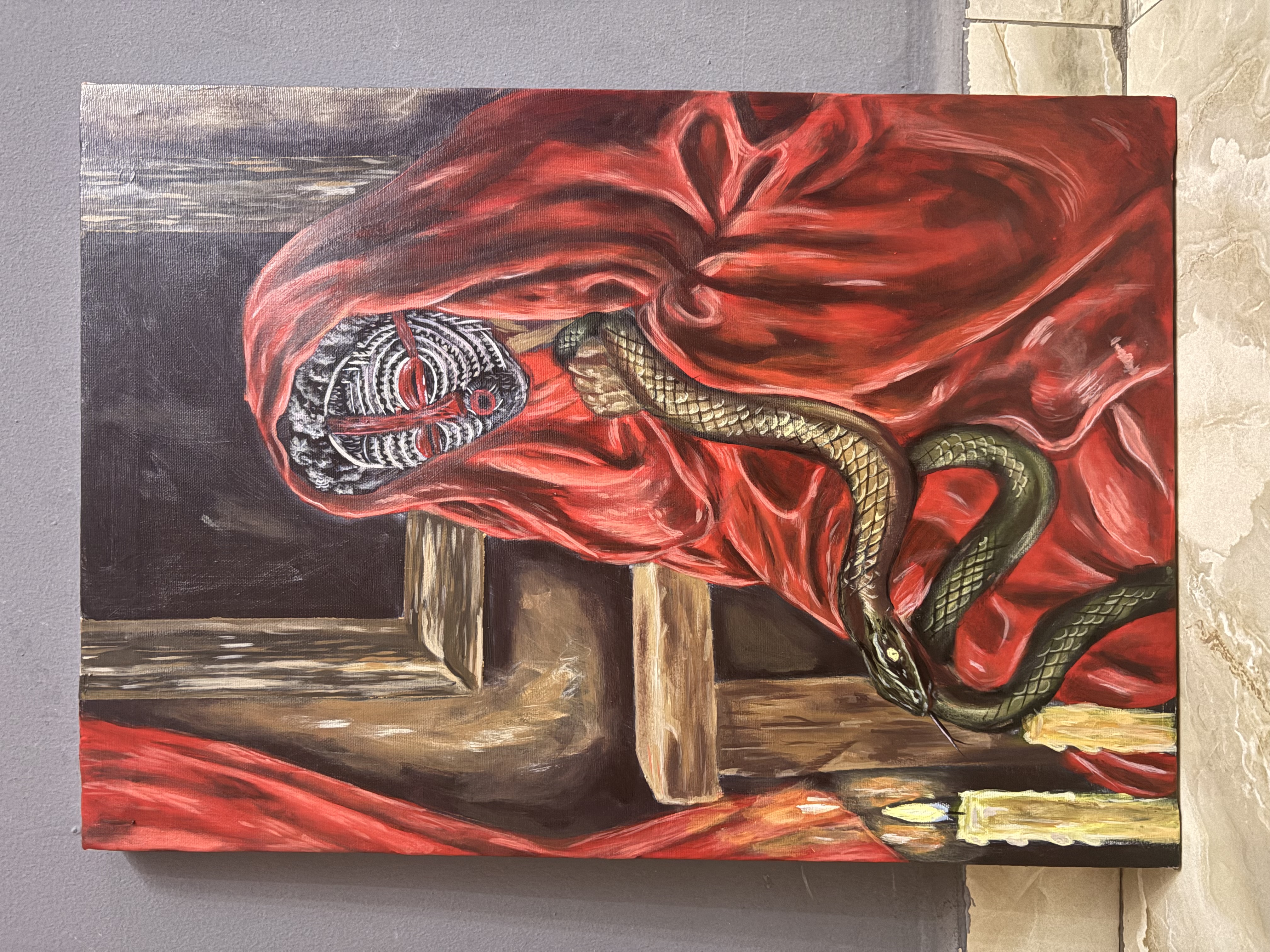 The Mystery of the Veil. — painting — by Ben mbuyulu — photo 2